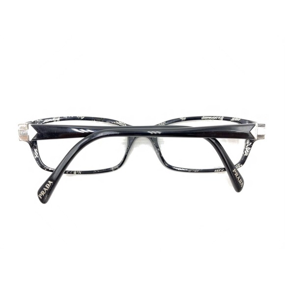 Prada VPR 07N ACF-1O1 Black Clear Rectangle Eyeglasses Frames 53-17 140 Italy - Picture 11 of 12